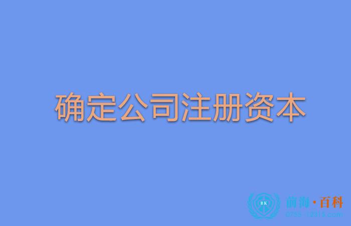 确定公司注册资本